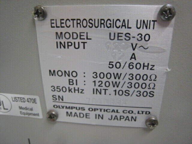 Olympus UES-30 Electrosurgical Generator Unit