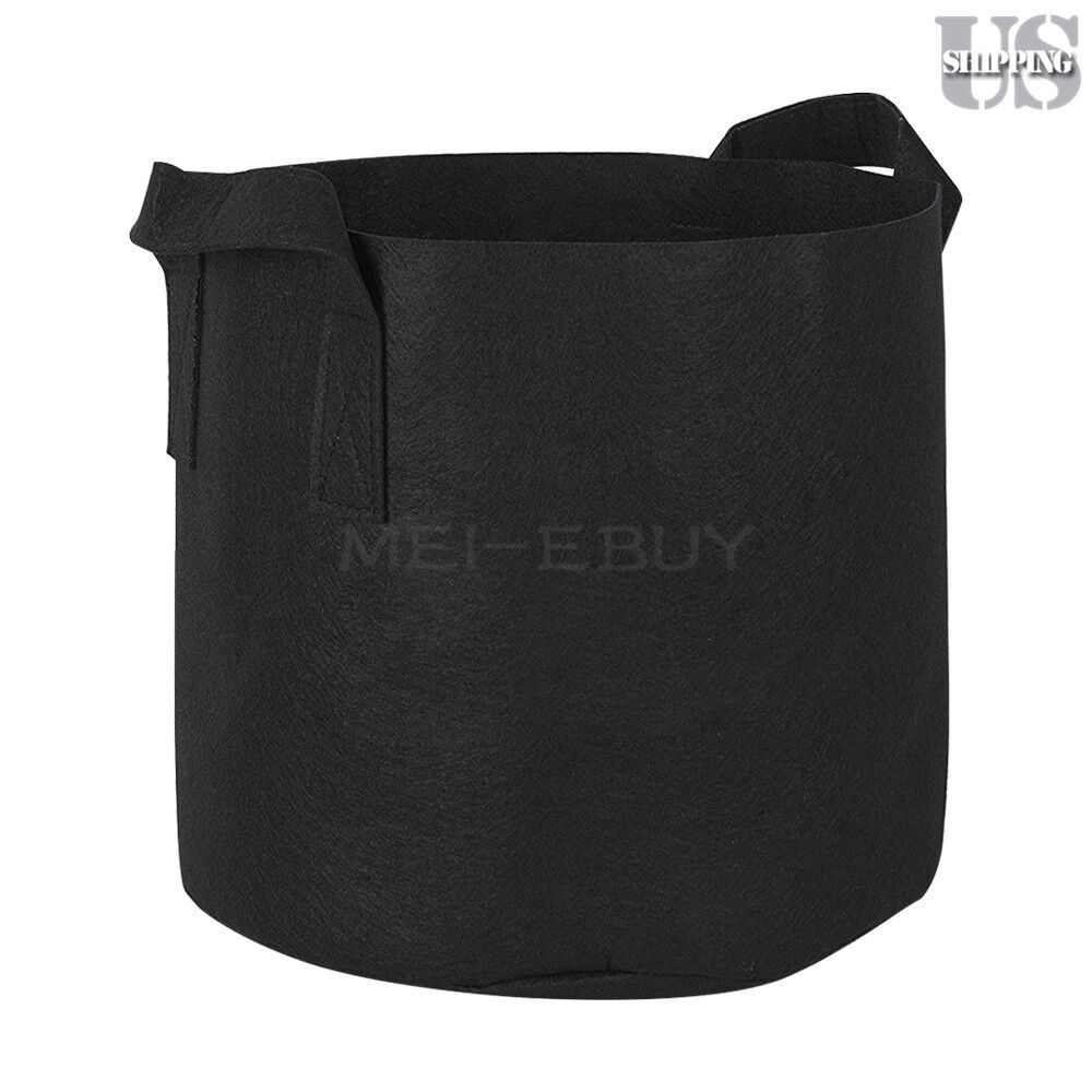 Plant Grow Bags 20 Gallon 5 Pack Fabric Pots 300G Thick Nonwoven Fabric Black