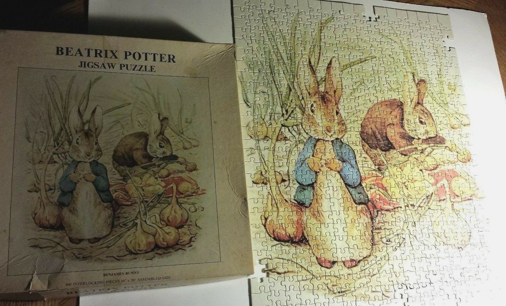 Vtg 1974 Puzzle Beatrix Potter Benjamin Bunny Peter Rabbit ~ MISSING 5 edge pc