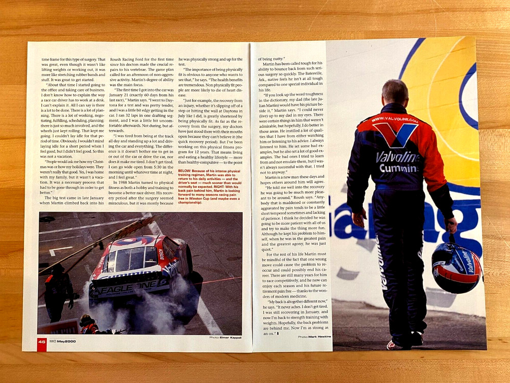 2000 Article Mark Martin NASCAR A NEW MAN