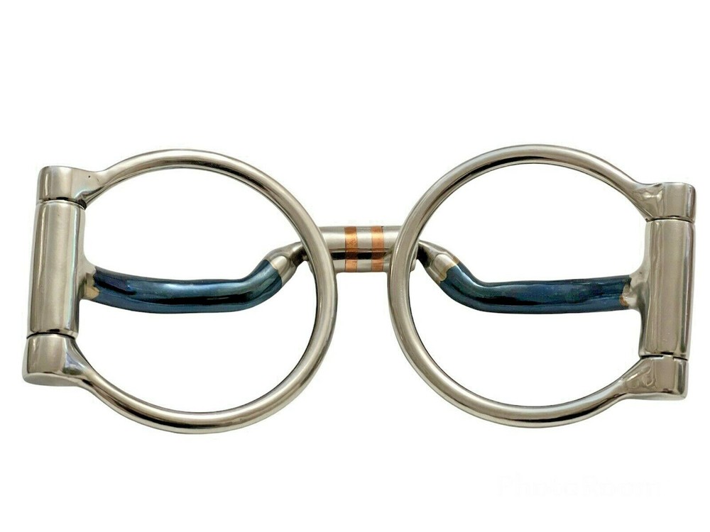 Blue Sweet Iron Western Dee Snaffle Bit with Copper Inserts *SAME DAY DISPATCH*