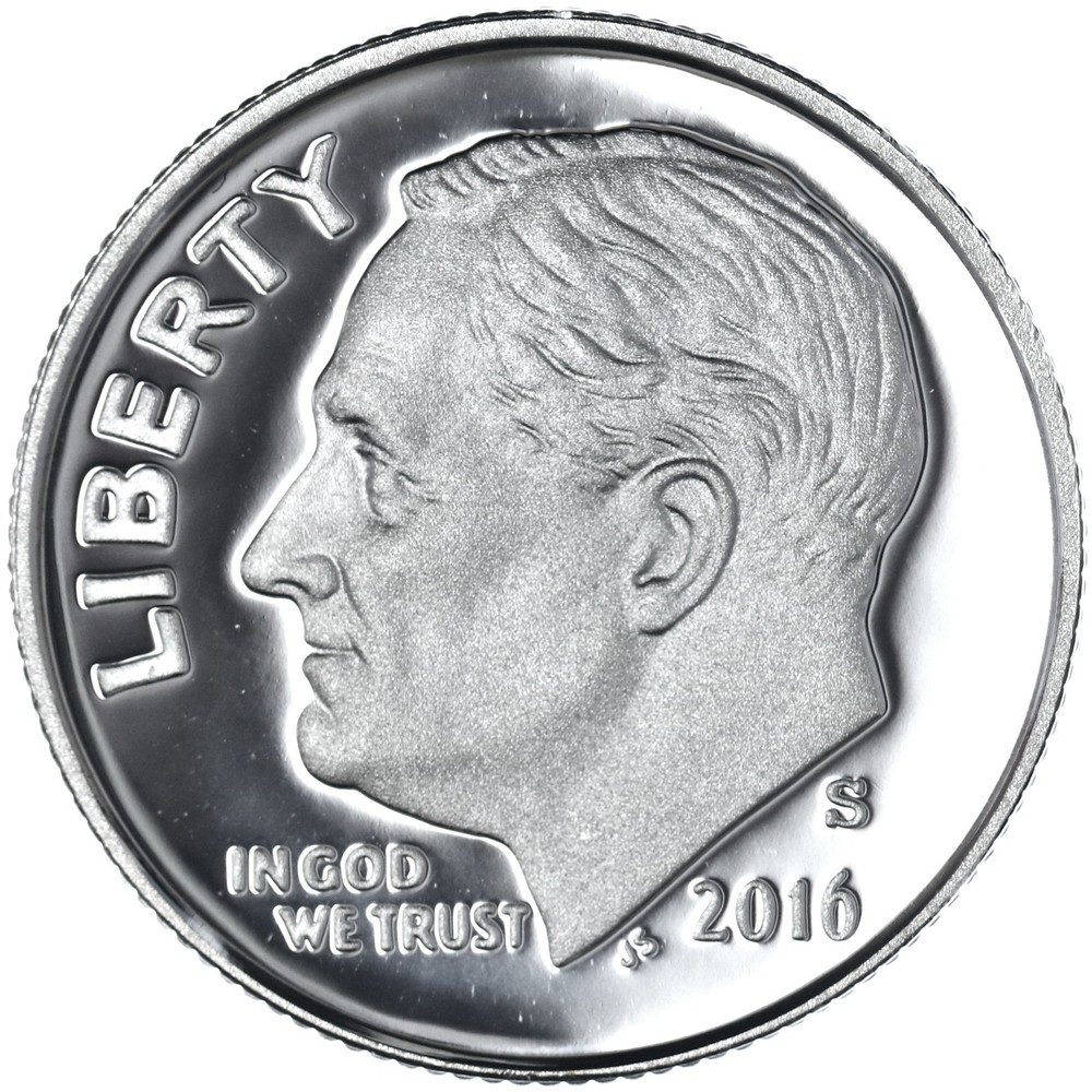 2016 S Roosevelt Dime Gem DCam Proof 90% Silver