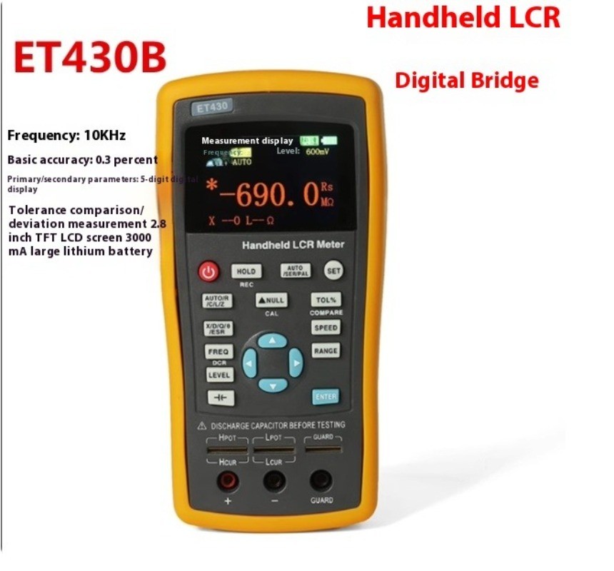 LCR Digital Bridge Capacitance, Inductance, and Resistance Component Tester