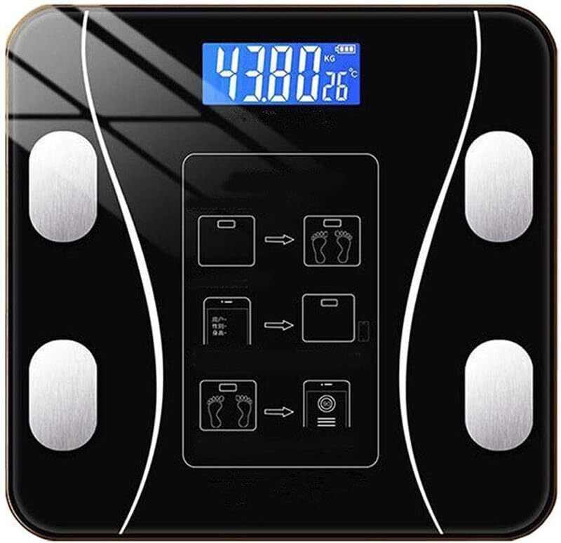 Body Fat Digital Bathroom Smart Scale with Bluetooth Technology Black