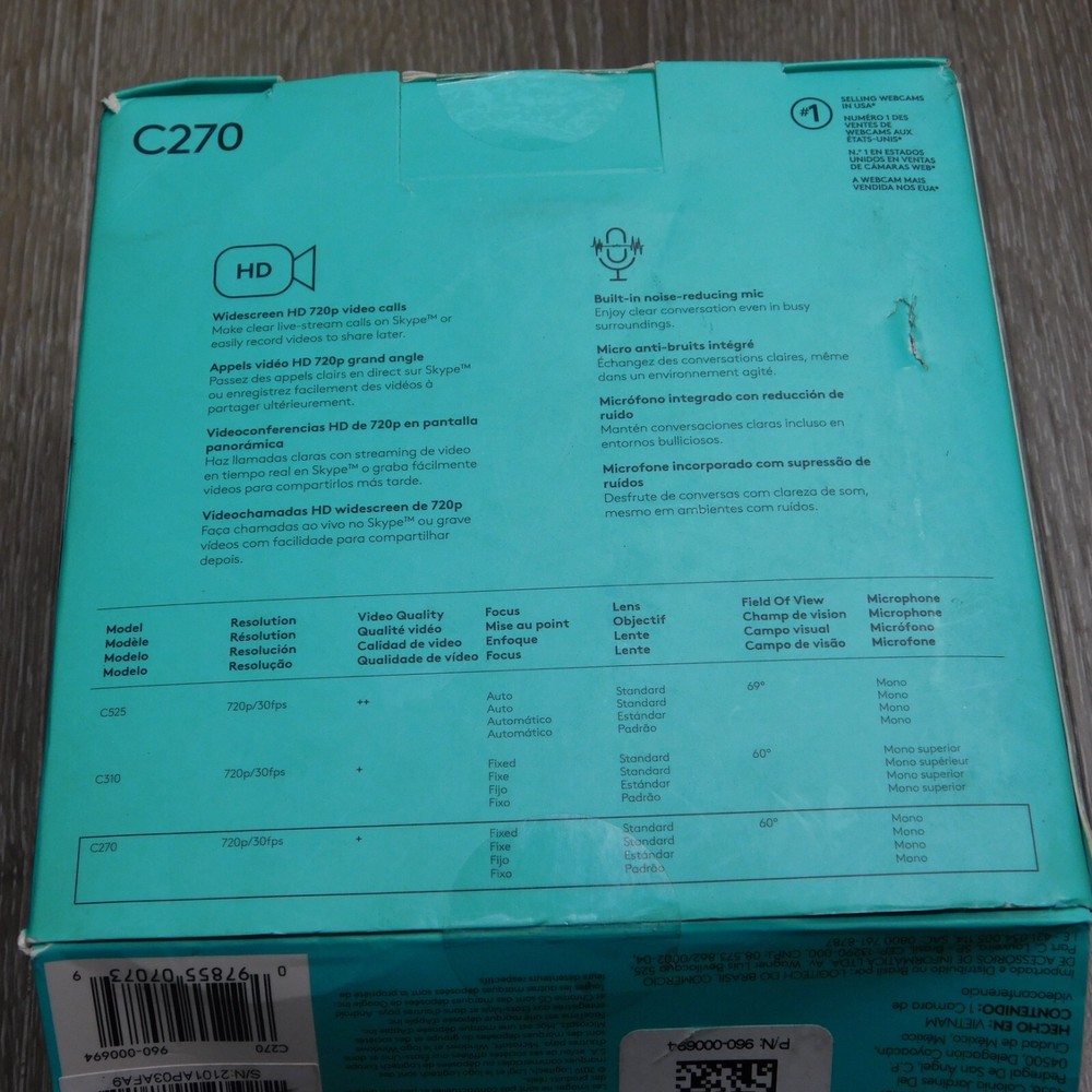 Logitech C270 Web Camera (960-000694)