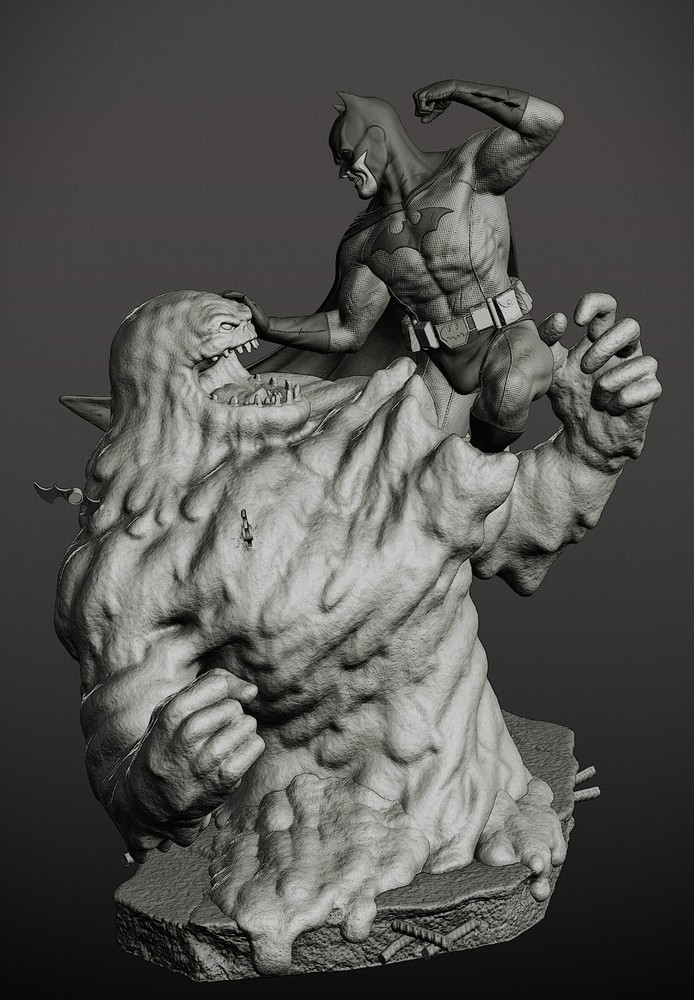 Fichier STL - BATMAN vs CLAYFACE - Digital 3D Print File - DC COMICS