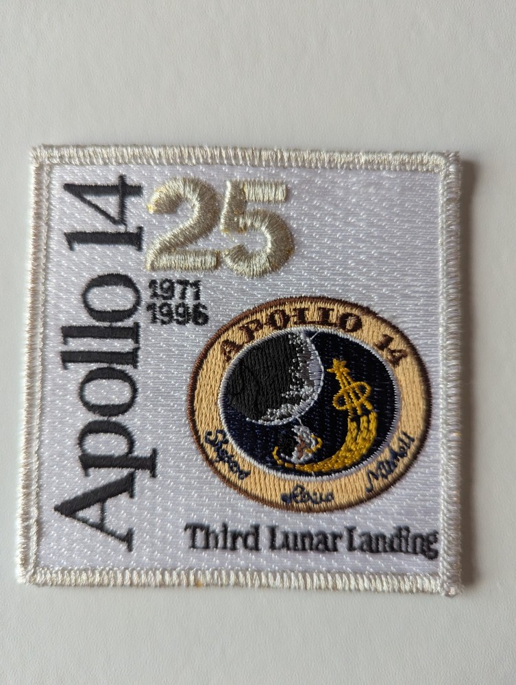 NASA Apollo 14 25 Year Commemorative Patch Emblems