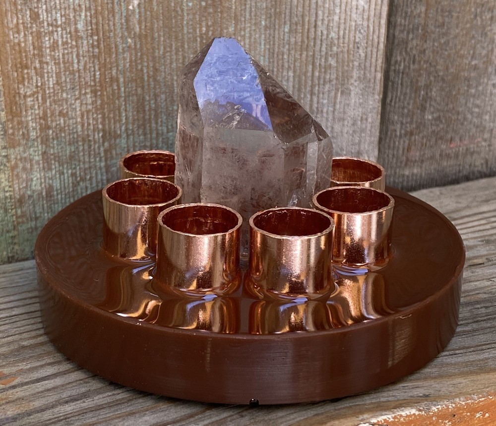 Orgone Cloudbuster with large Quartz Crystal & Copper Pipe
