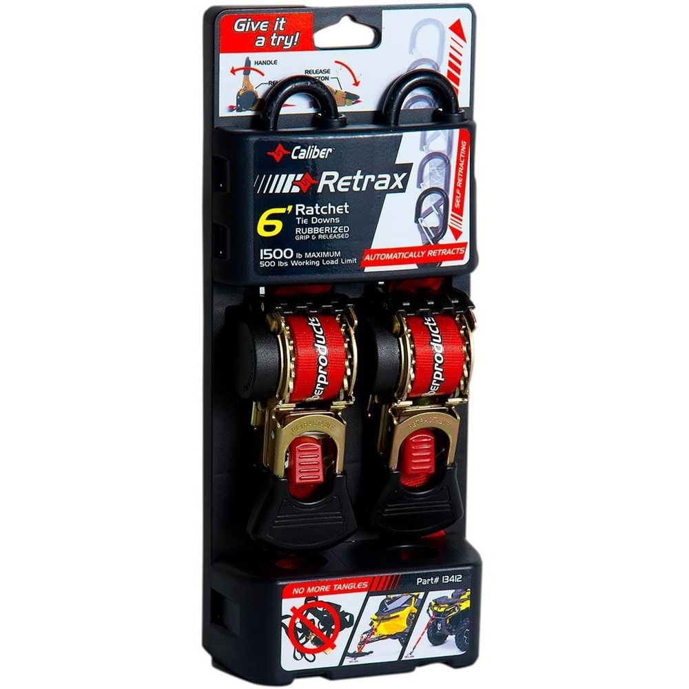 Caliber Retrax Tiedown Strap Kit - 13412