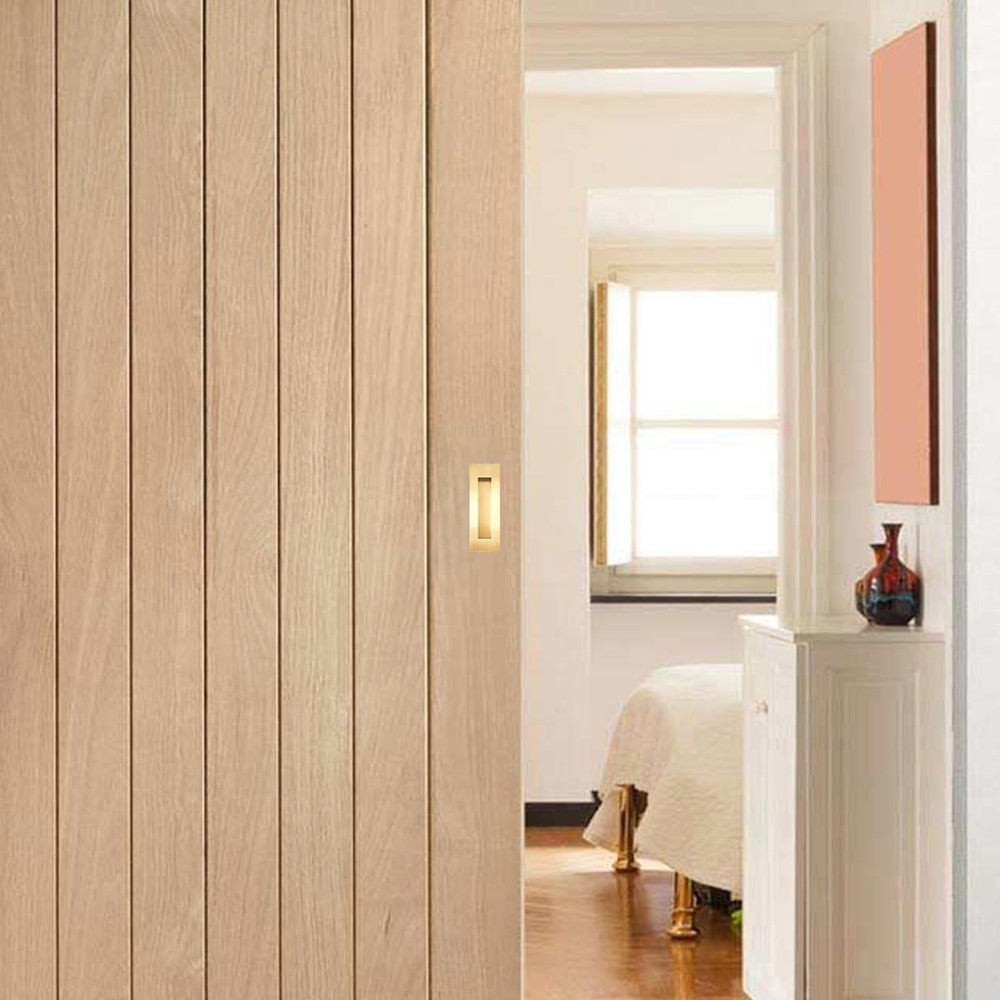 Recessed Finger Flush Pull Handles for Wardrobe, Pocket, Sliding Barn, Bifold Do