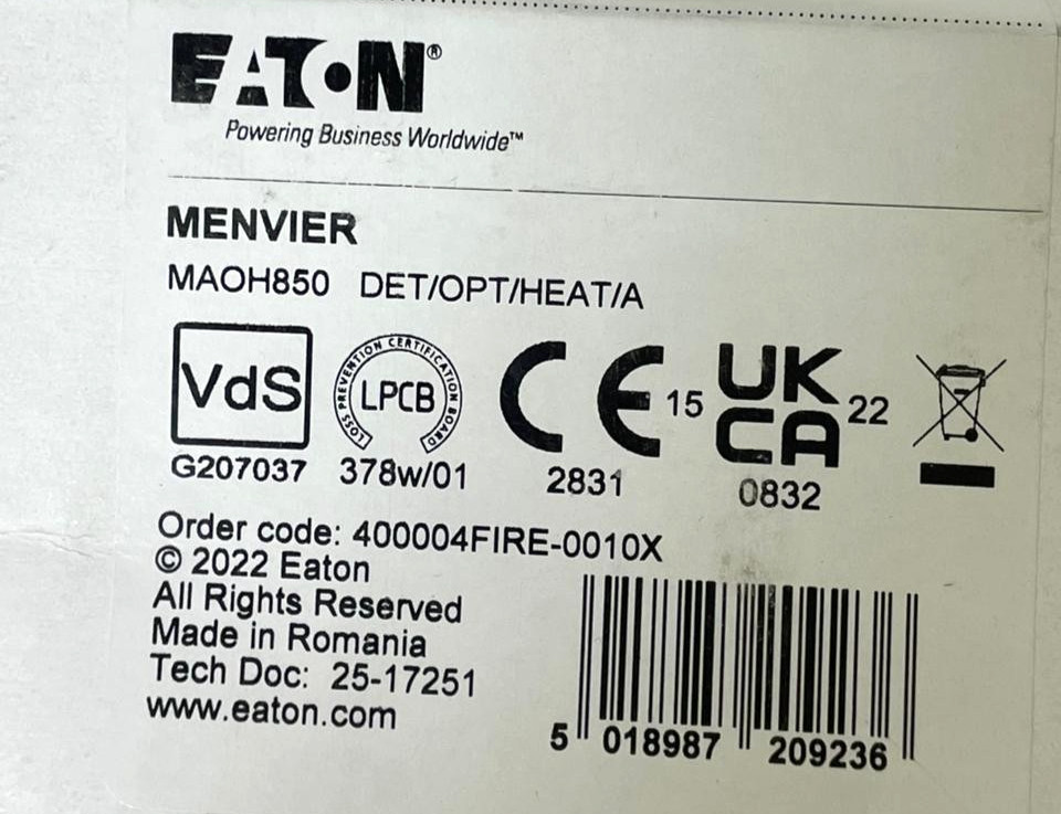 EATON MAOH850 Multi-Sensor Fire Detector 400004FIRE-0010X