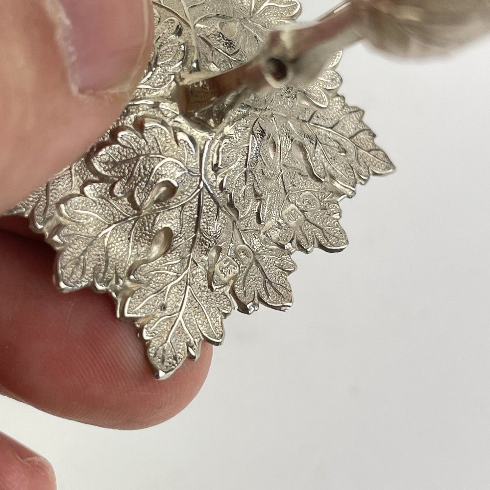 Antique Solid Silver Miniature Chamberstick Foliate Decor Joseph Willmore 1843