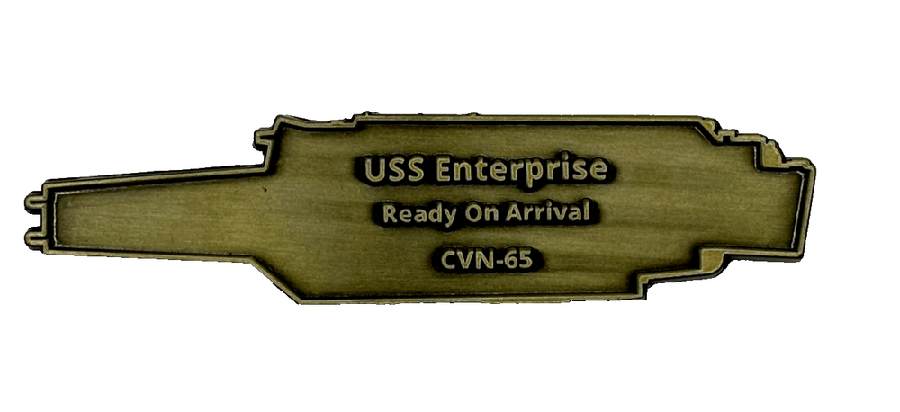 USS Enterprise (CVN-65) Challenge Coin - Carrier Shape