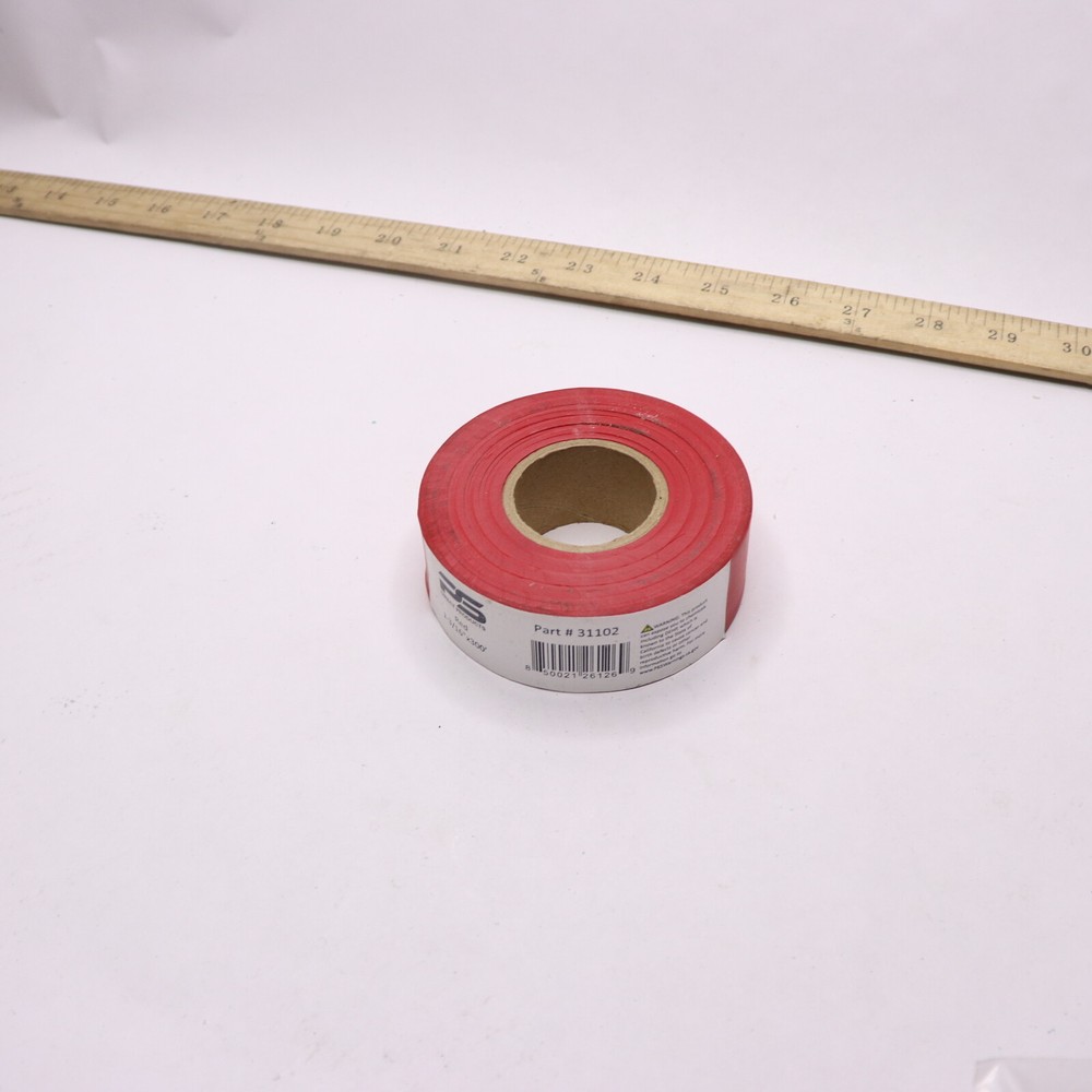 PS Flagging Tape Red 1-3/16" x 300' Roll 31102