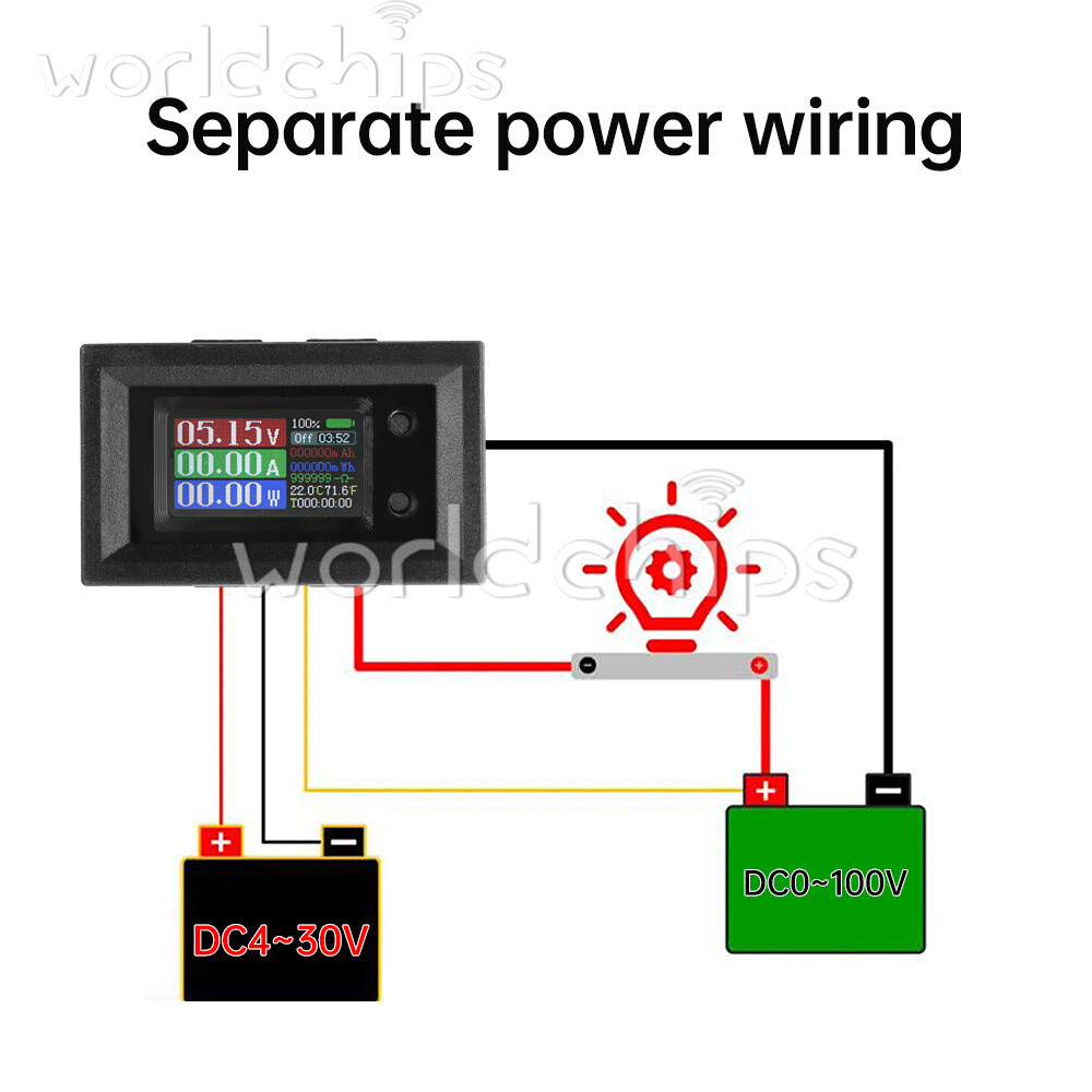 9in1 Multimeter DC4-30V Power Tester Voltage Current Capacity Meter 10A 50A 100A