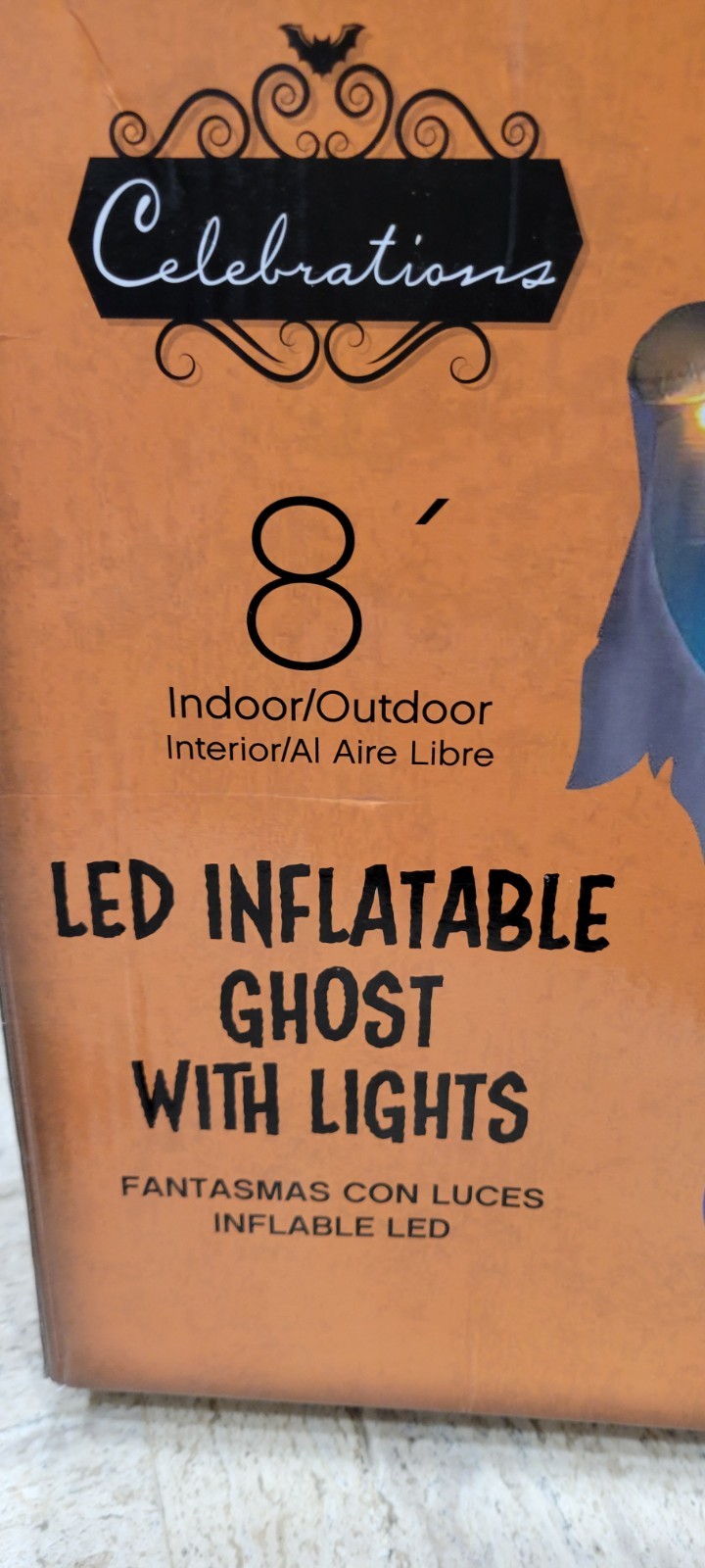 Celebrations Airblown Inflatable 8 Ft Lights Up Scary Ghost HALLOWEEN TRICK...