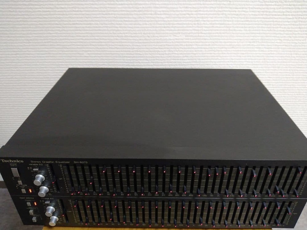 Technics SH-8075 Stereo Graphic Equalizer Audio AC100V Black Energization