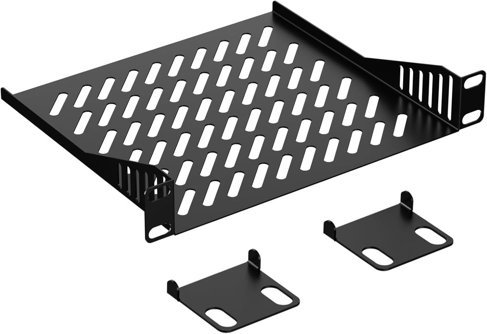 10" 1U Server Rack Shelf Ventilated Rack-Mounted Cantilever Tray 10" Network