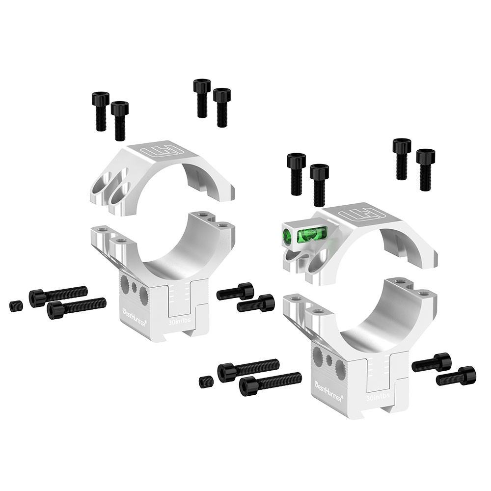 1"/30mm WestHunter Riser Dovetail Scope Mount Rings Adjustable With Bubble Level