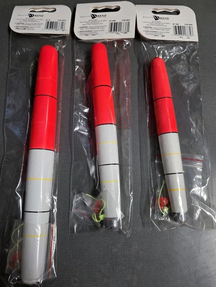 (3) SOUTH BEND CATFISH POLE FLOATS,10", 8", 7"