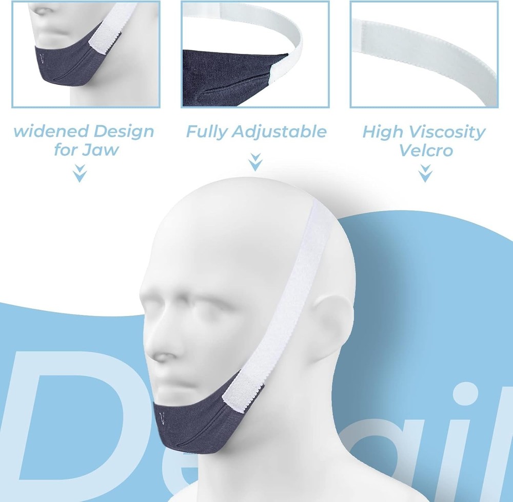 Ventilation Chin Strap 2 Pack - Comfortable Snore Solution for Better Sleep