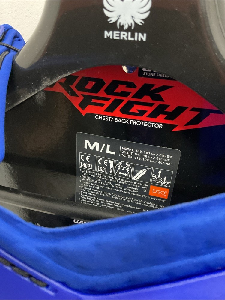 Troy Lee Rockfight CE Chest Protector Blue | Medium-Large