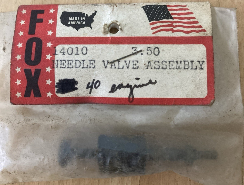 FOX 14010 Needle Valve Assembly .40 Model Engine NOS Control Line RC Airplane