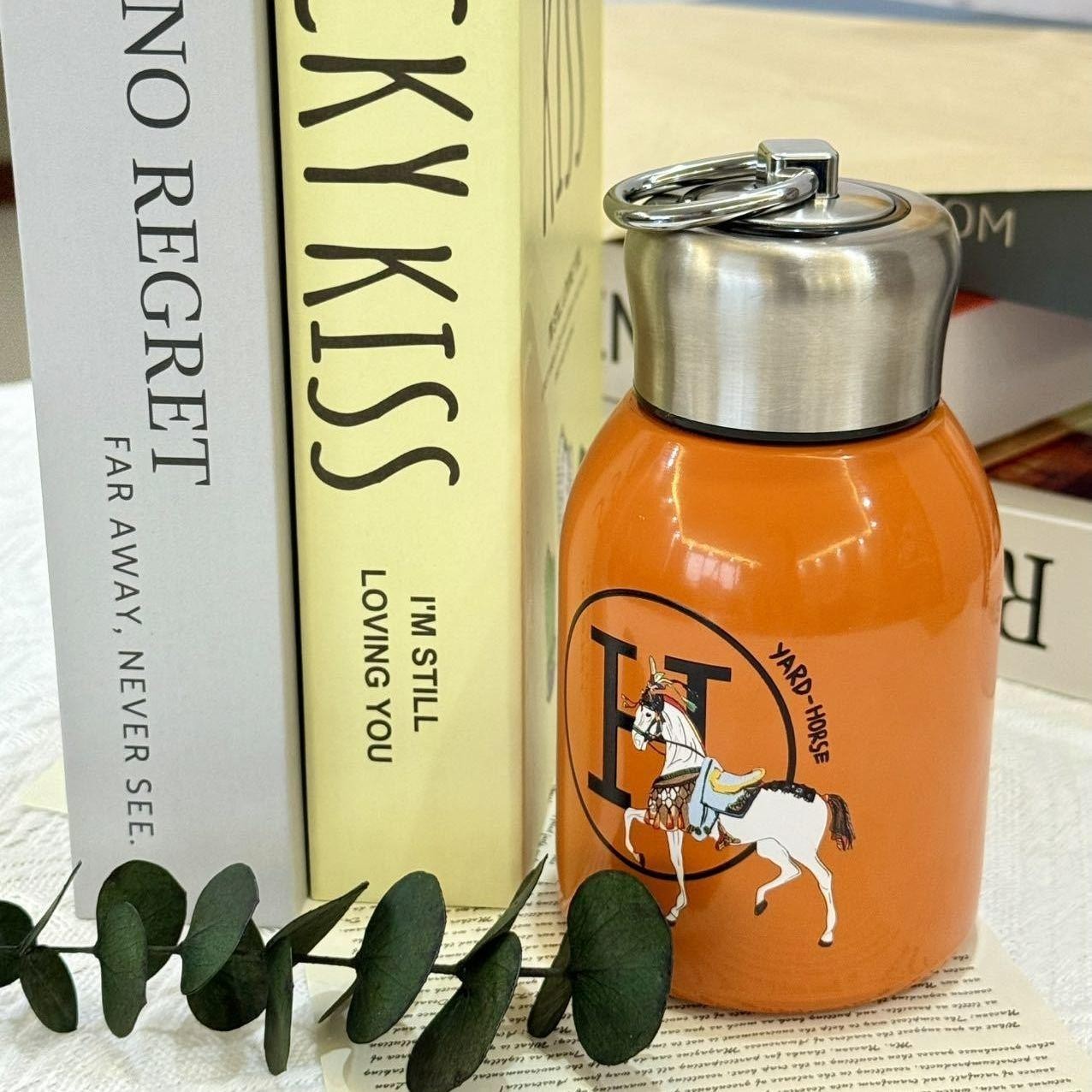 Hermès Orange Stainless Steel Insulated Bottle 300ml Boutique Exclusive Gift