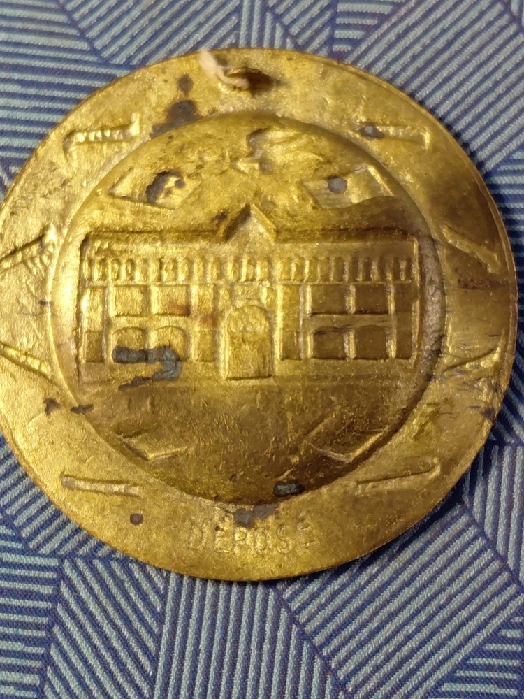 1945 Reims Capitulation Du Reich Shell Brass Plate WW2 Surrender