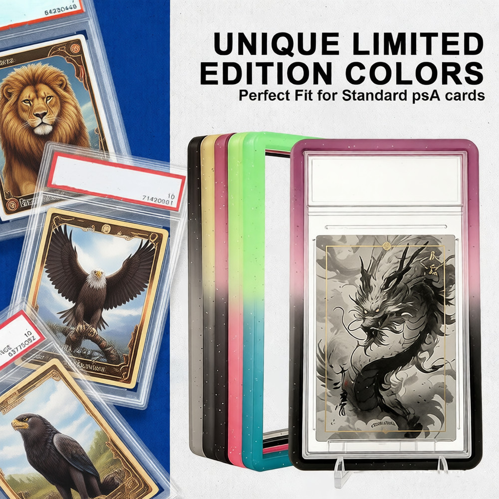 2 X Gradient Glitter Bumper Guard for 35PT PSA Graded Slabs Shockproof Protector