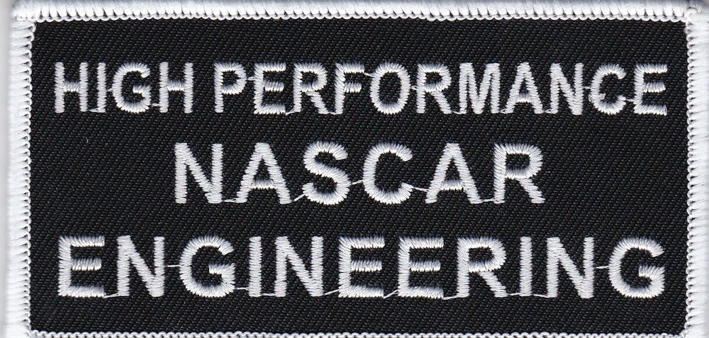 HIGH PERFORMANCE NASCAR ENGINEERING SEW/IRON PATCH EMBROIDERED CHEVY FORD DODGE