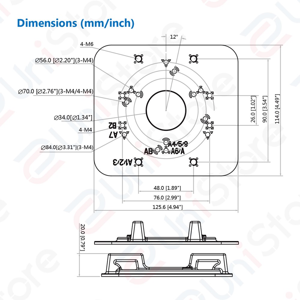 Original Dahua PFA152-E Pole Mount Bracket Adapter Fit for Most Dahua Wall Mount