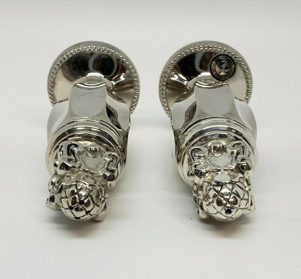 Godinger Silver Art Co Heavy Baroque Salt Pepper Shakers Vintage Nieman Marcus