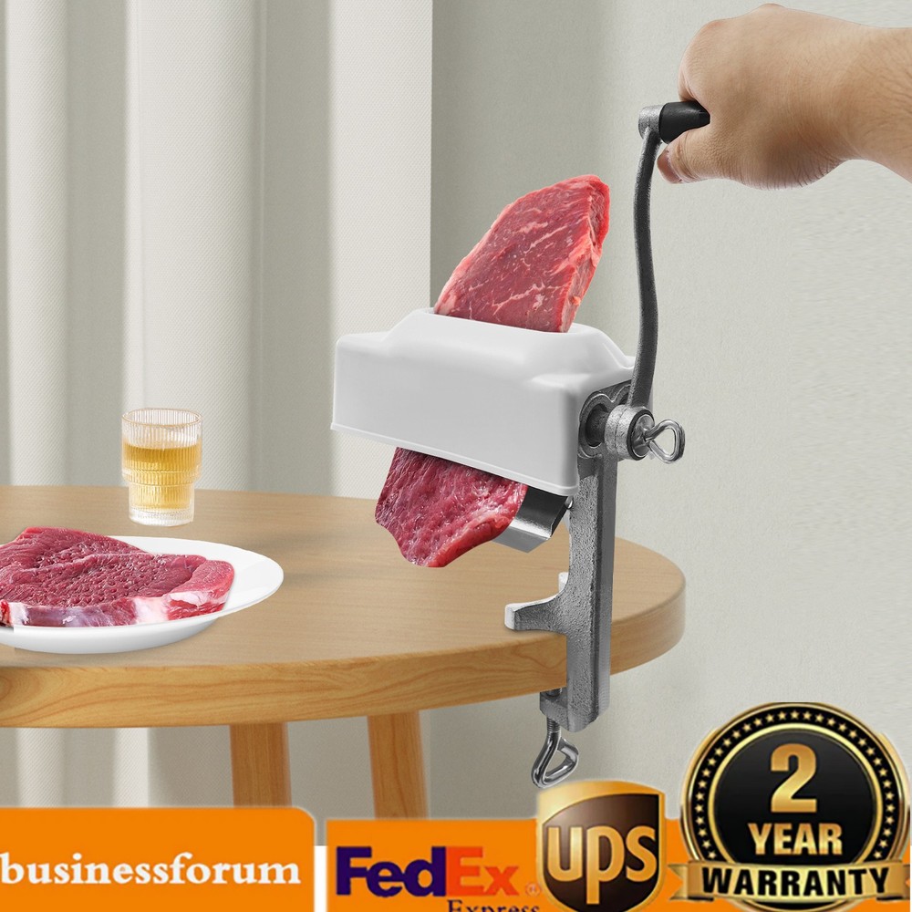 Meat Tenderizer Cuber Steak Machine Hand Crank Flatten Kitchen butchers Tool