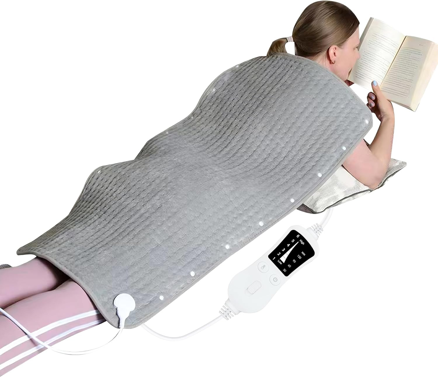 Extra Large Heating Pad  40"X20" XXL Electric Heating Pad  Relieves Back Pain