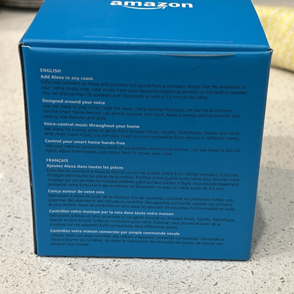 AMAZON MODEL D9N29T ECHO DOT 3rd GEN SMART SPEAKER (ALEXA CALL) + AC ADAPTER