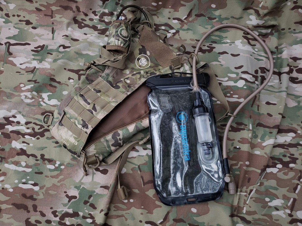 USGI Aquamira Rigger Tactical Pressurized Hydration Pack 2L Multicam Camelbak