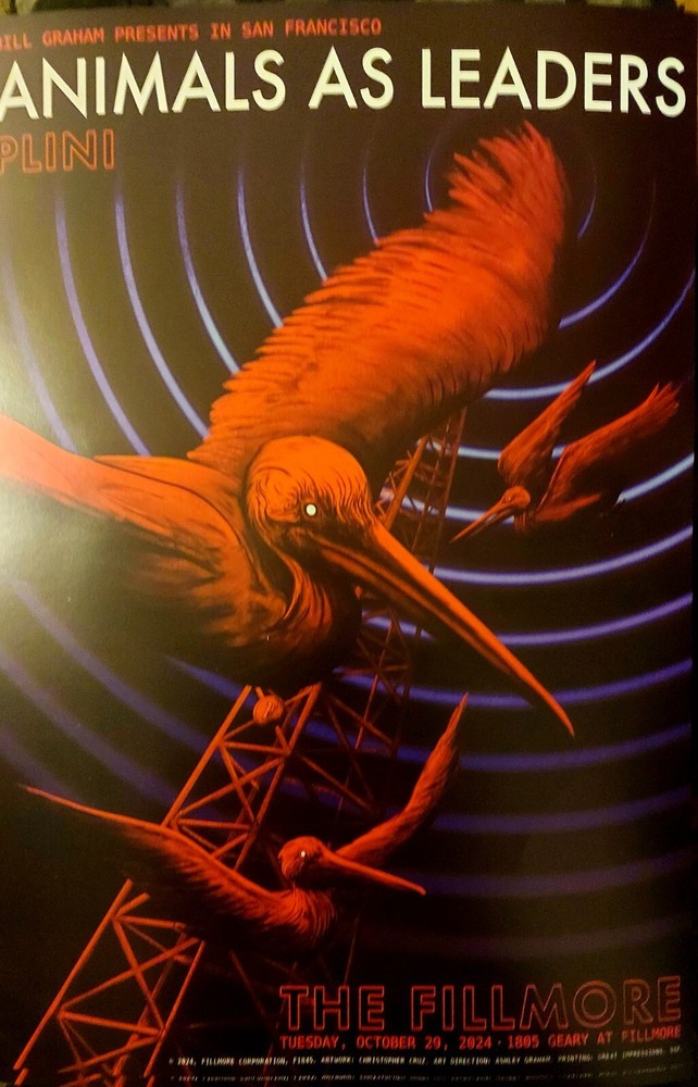 Mint ANIMALS AS LEADERS Fillmore Poster 2024  ORIGINAL
