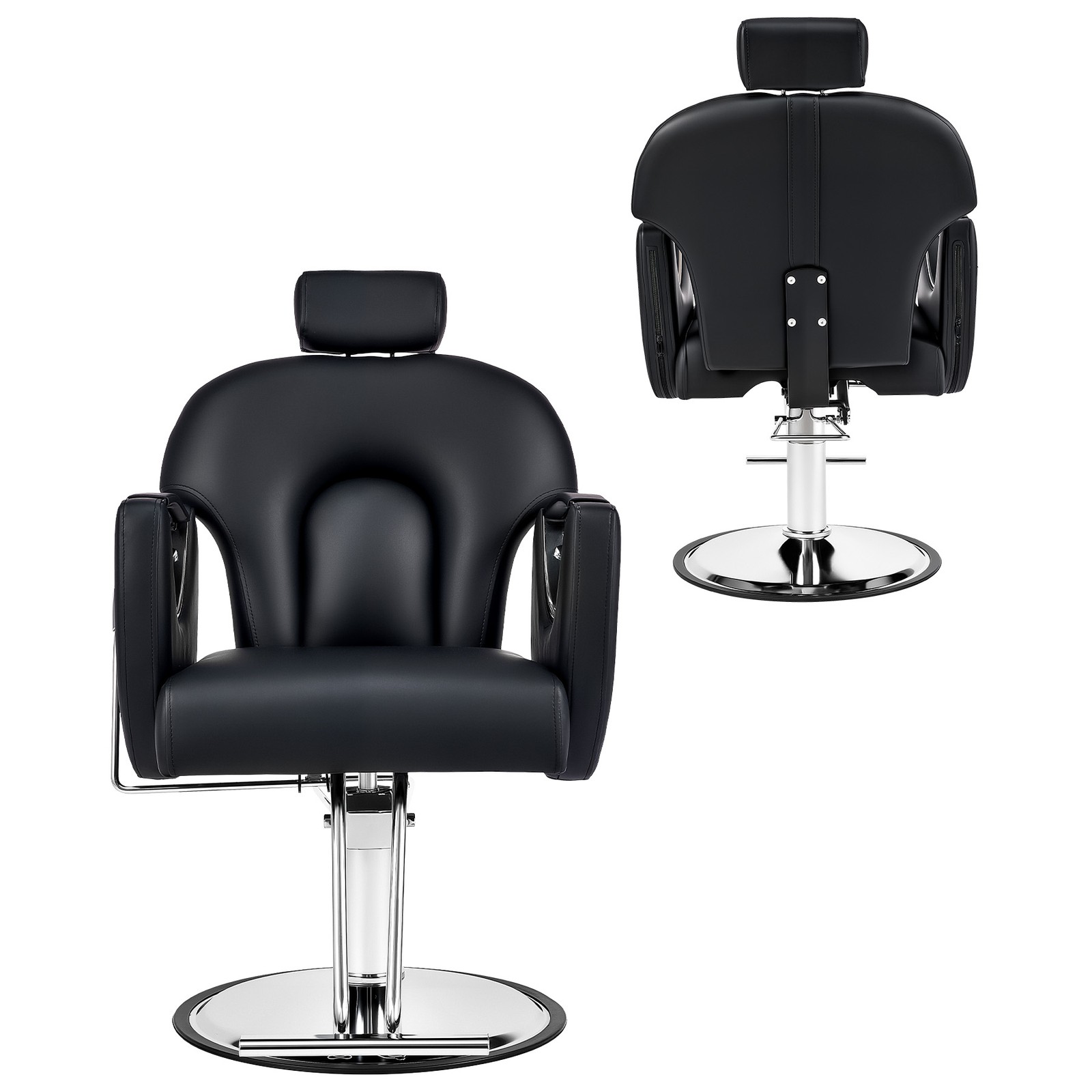 360° Styling All Purpose Hydraulic Black Reclining Barber Chair Salon Beauty Spa