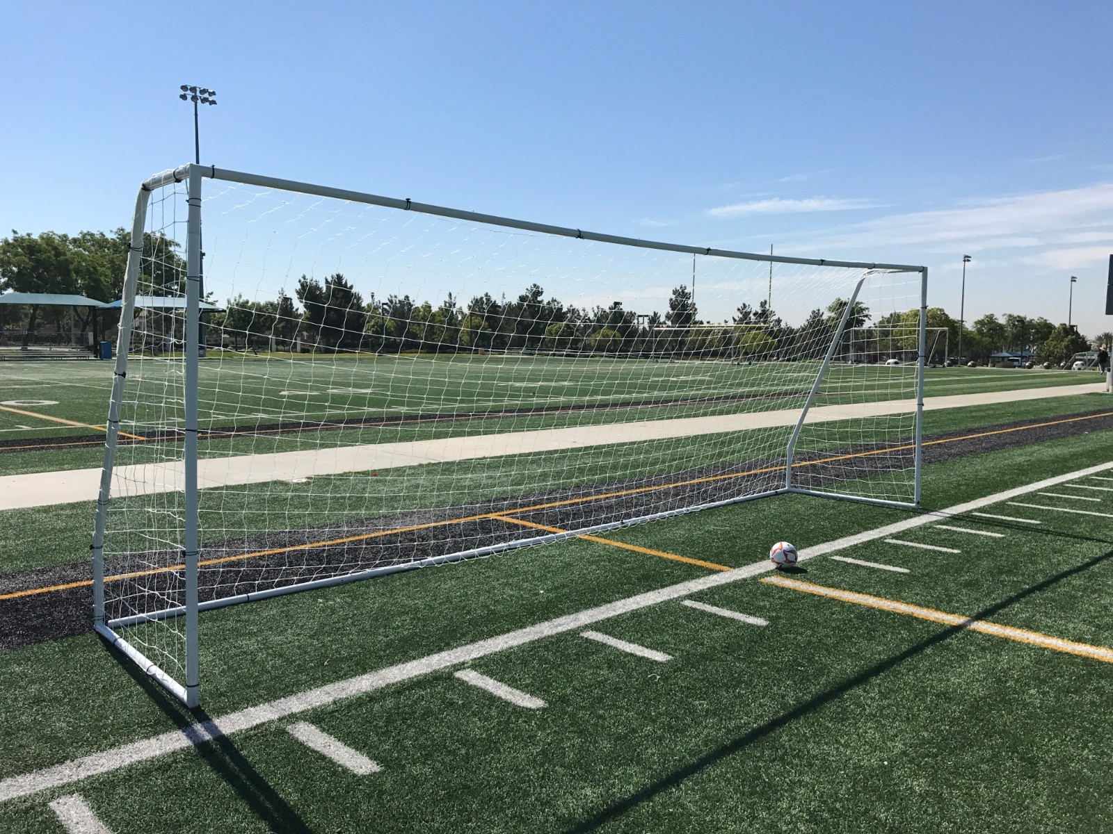 USED PASS Premier® 24X8 FT. FIFA/MLS Size Heavy Duty Steel Soccer Goal(One-Net)