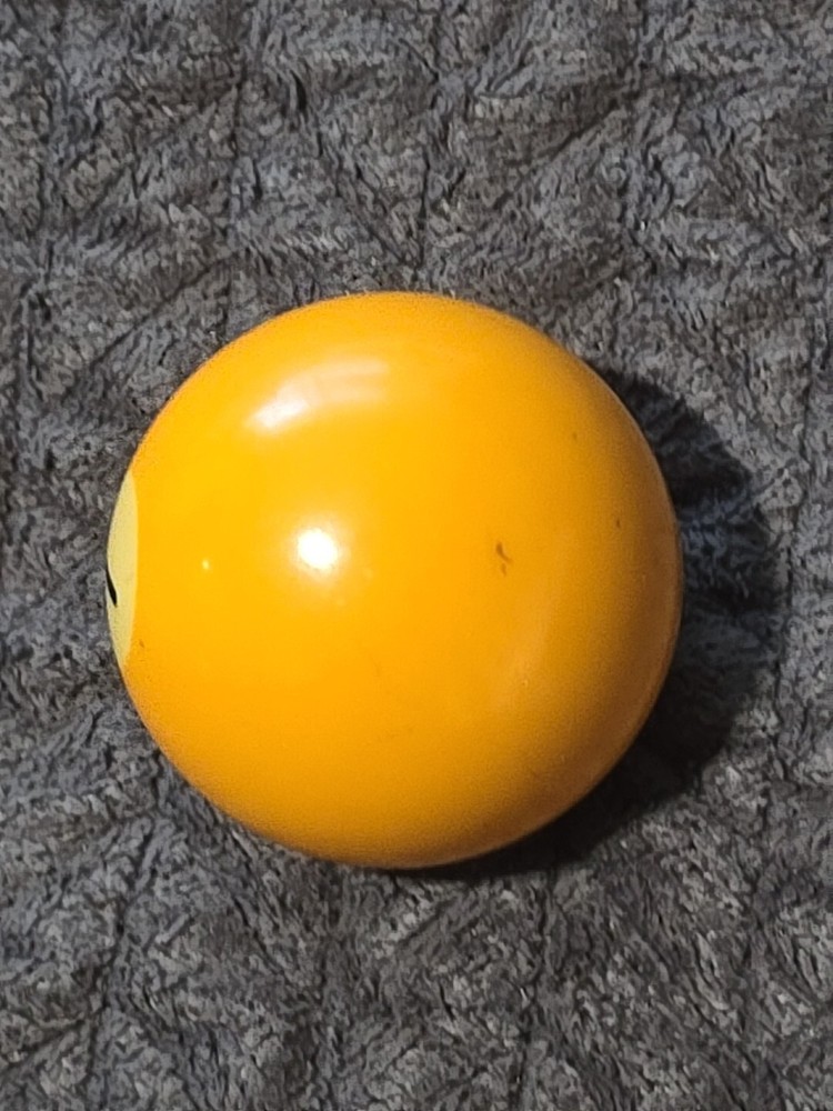 🎱Vintage Replacement Belgian(#1) Pool Ball~Billiards Solid Yellow Ball 2"