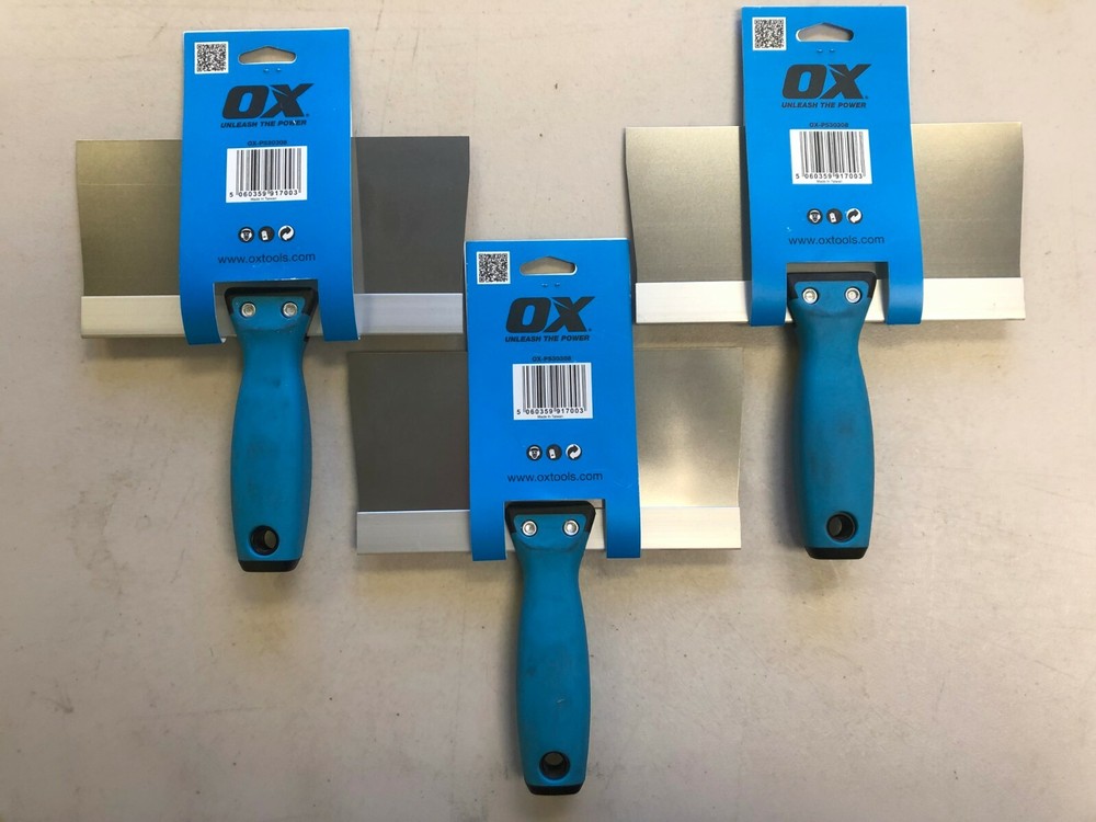OX Tools Pro 8" Stainless Steel Taping Knife - 3 Pack