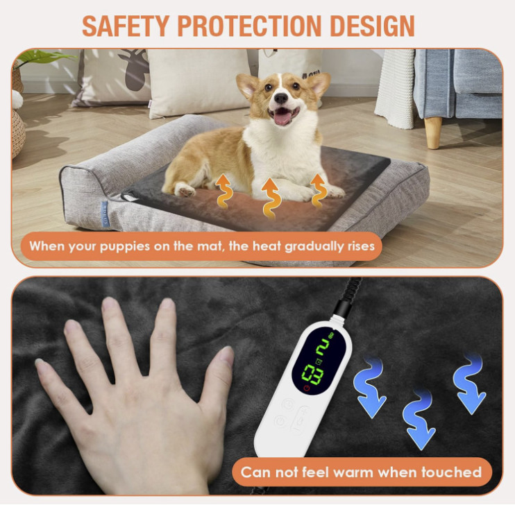 Large Pet Heating Pad Electric Blanket Waterproof Mat Warmer Washable Dog Cats