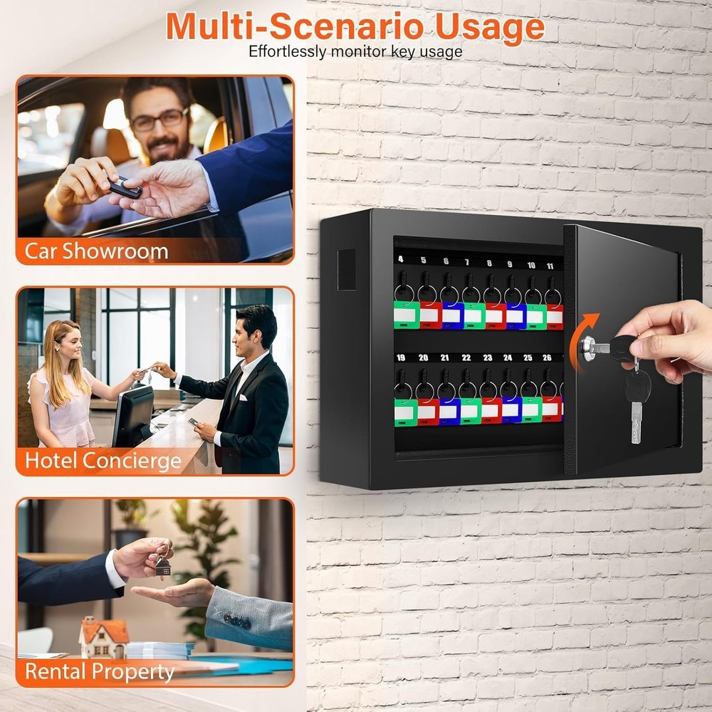 50‑Key Locking Cabinet Organizer