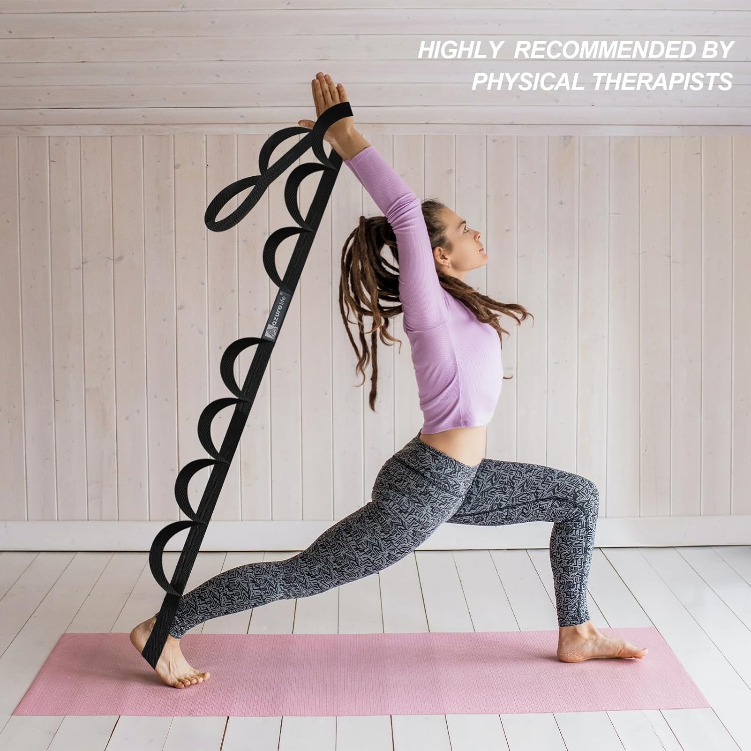 Premium Durable Stretch Straps with Loops, Stretching Strap for Physical Therapy