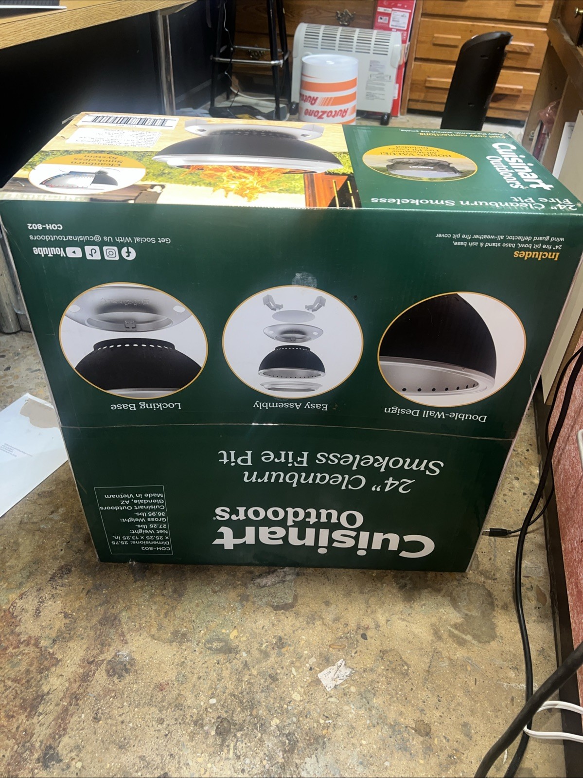 Cuisinart Smokeless Fire Pit , 24" Coh-802