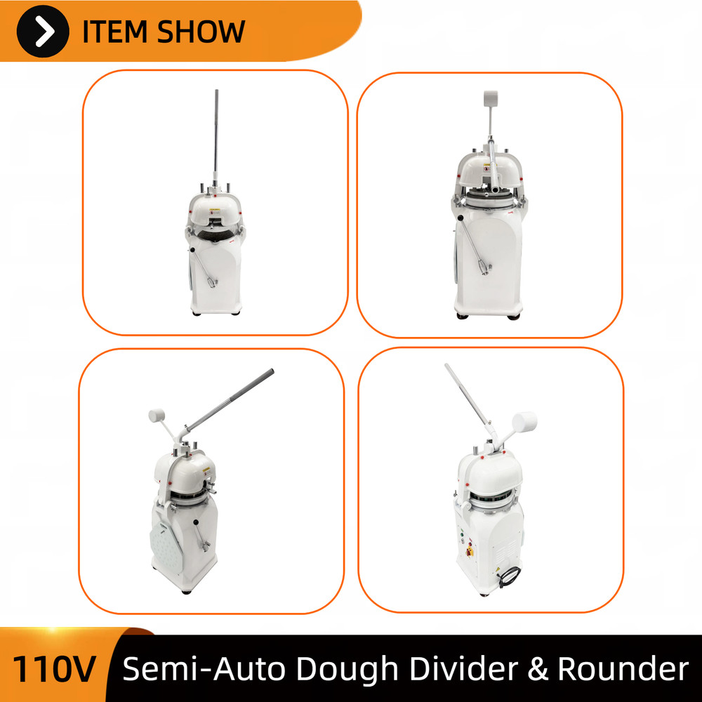 30-Blocks Dough Divider Rounder Semi-Automatic Commercial Baking Machine 30-100g