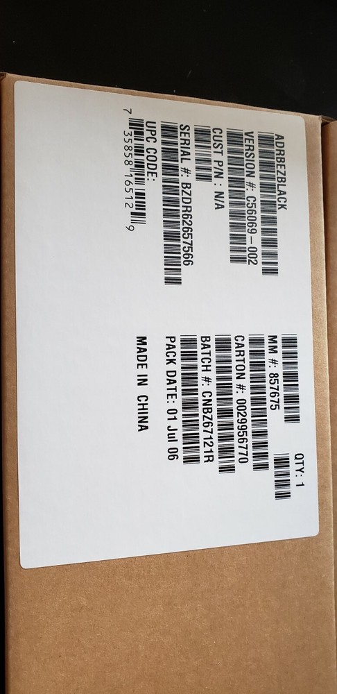 Intel ADRBEZBLACK Black Bezel for Standard Control Panel Bulk Packaging