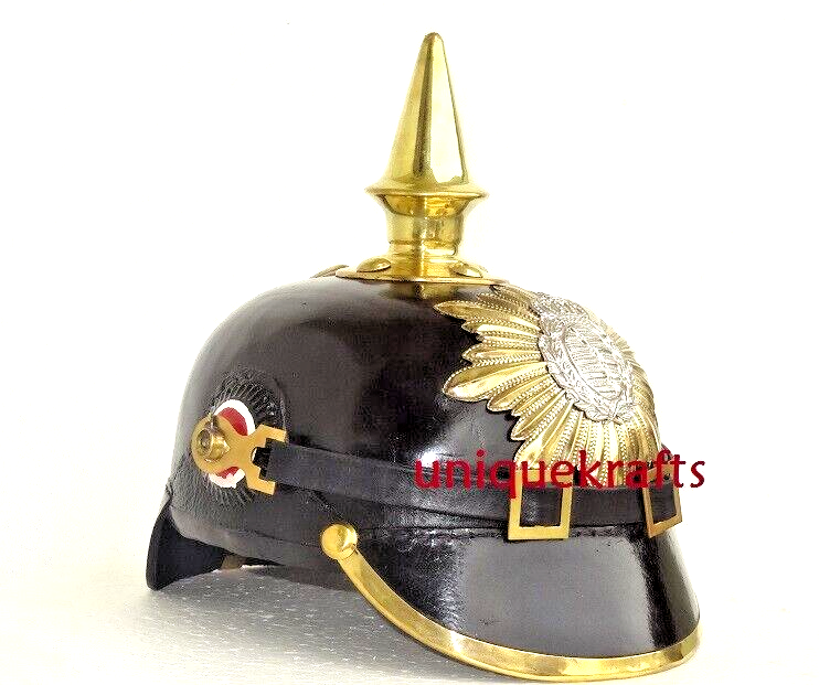 German pickelhaube Leather Helmet