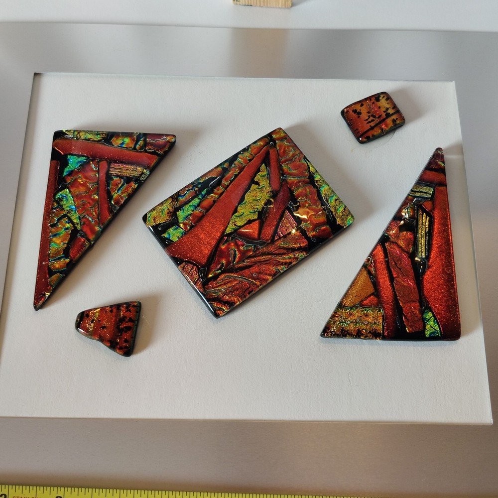 Multicolor Ammolite On Mat For Framing Wall Art